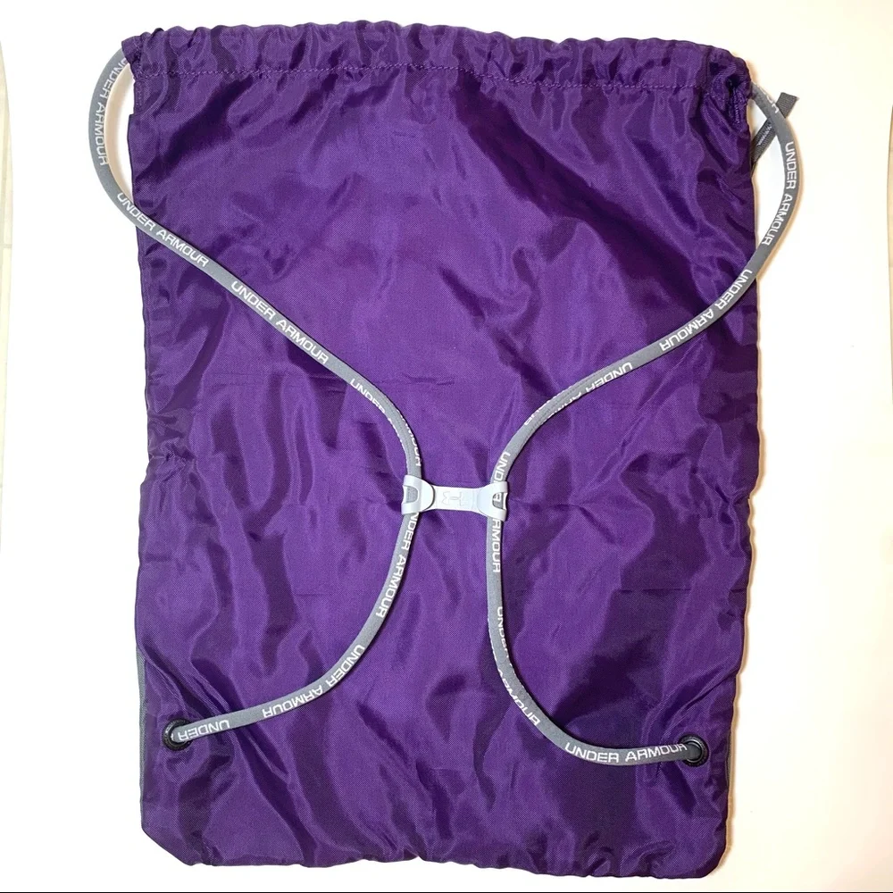 Under Armour Custom Stay Army US Army Unisex Sackpack NWOT Gym Bag Purple Gray